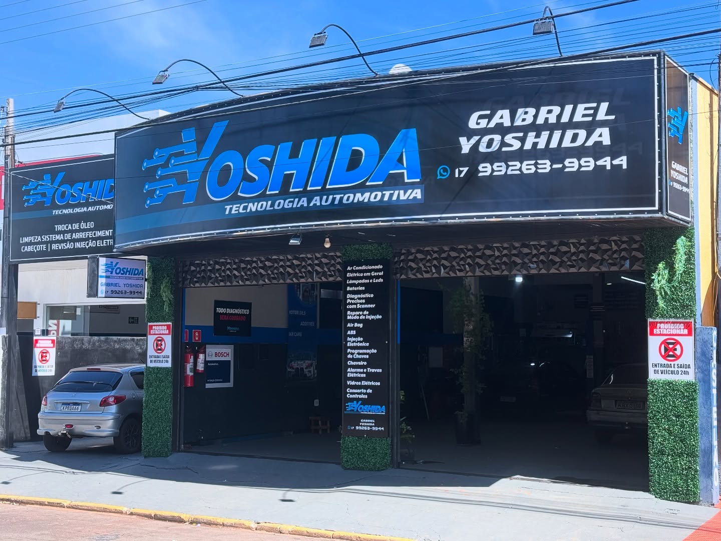 Fachada da Yoshida Performance & Tecnologia Automotiva em Santa Fé do Sul