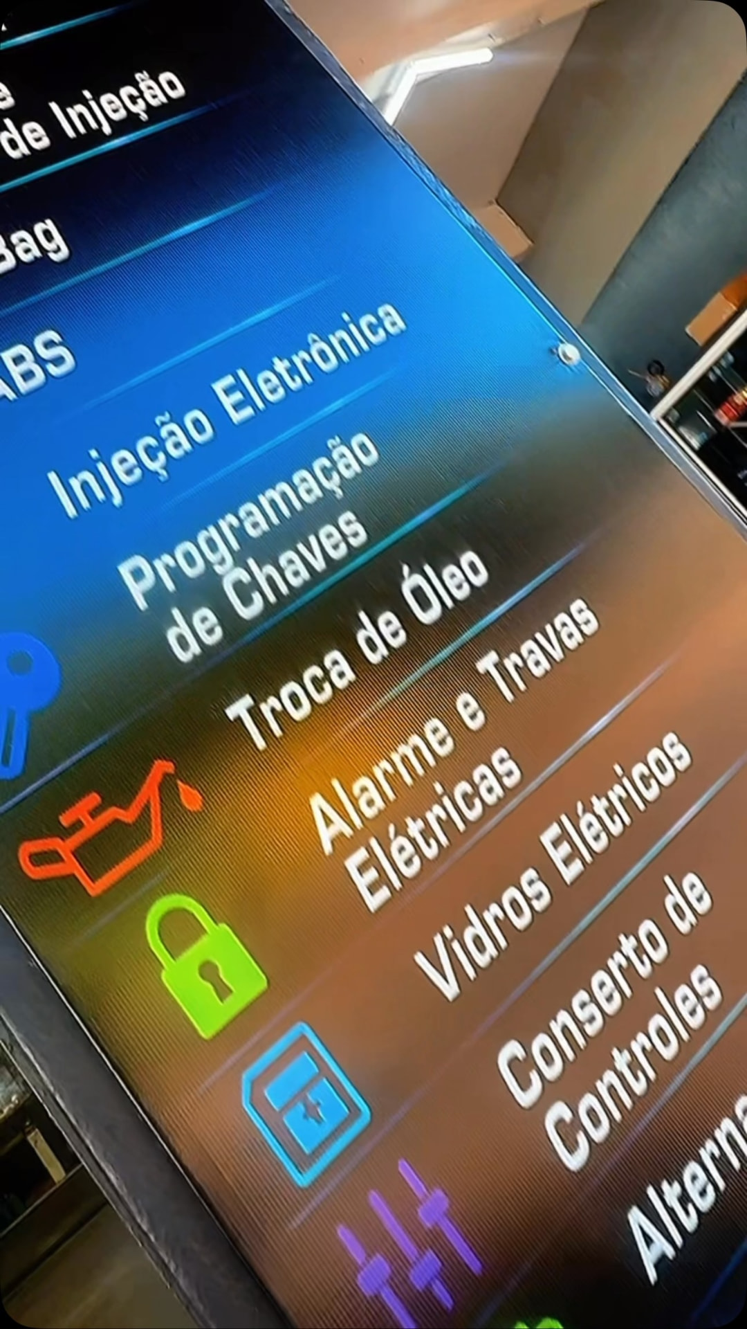 Painel de serviços eletrônicos da Yoshida